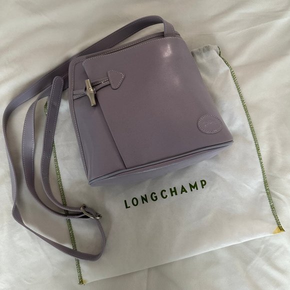 Longchamp Handbags - Longchamp Lavender Lilac Roseau Petite Zip Bucket Bag